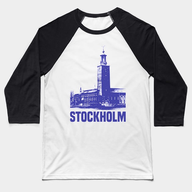 Stockholm Baseball T-Shirt by Den Vector